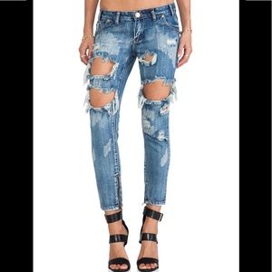 One teaspoon trashed free birds extreme distressing size 28